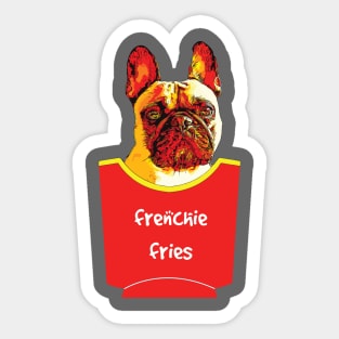 Funny French Bulldog Frenchie Fries Sticker